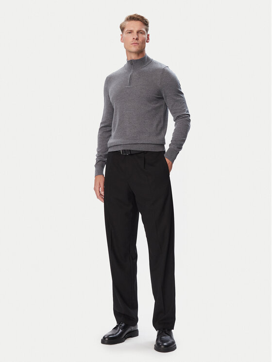 BOSS BOSS Пуловер H-Ebenji-L 50571928 Сив Slim Fit