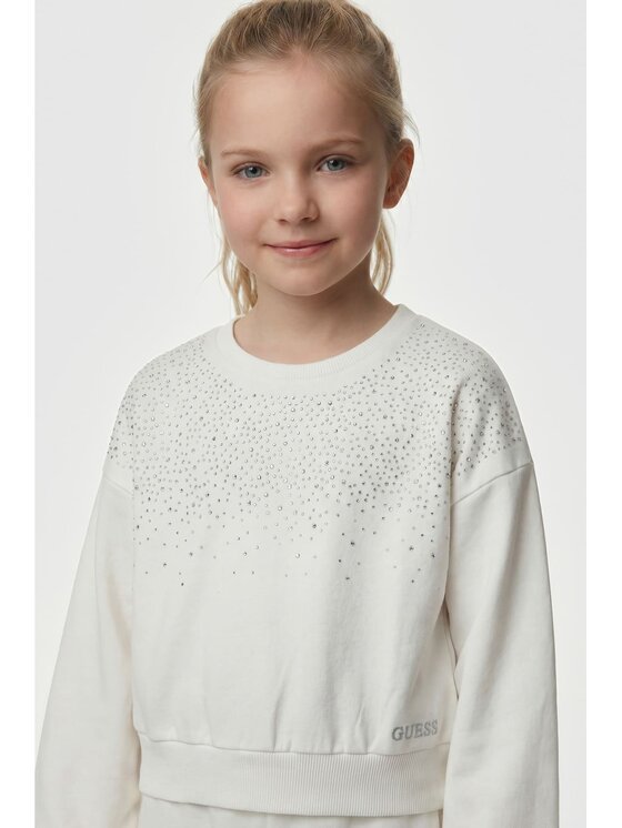 Guess Kids Guess Kids Sweter 180922 Biały Classic Fit