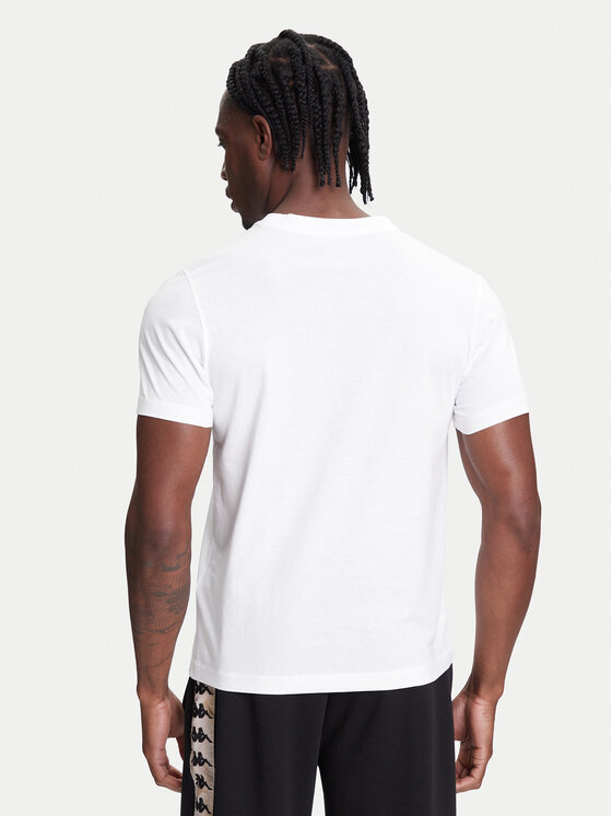 Kappa Kappa Футболка Logo Korpo Cafers 304J150 Білий Slim Fit