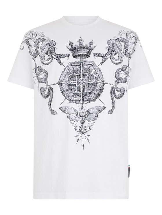 PHILIPP PLEIN PHILIPP PLEIN T-Shirt 29818 Biały Regular Fit