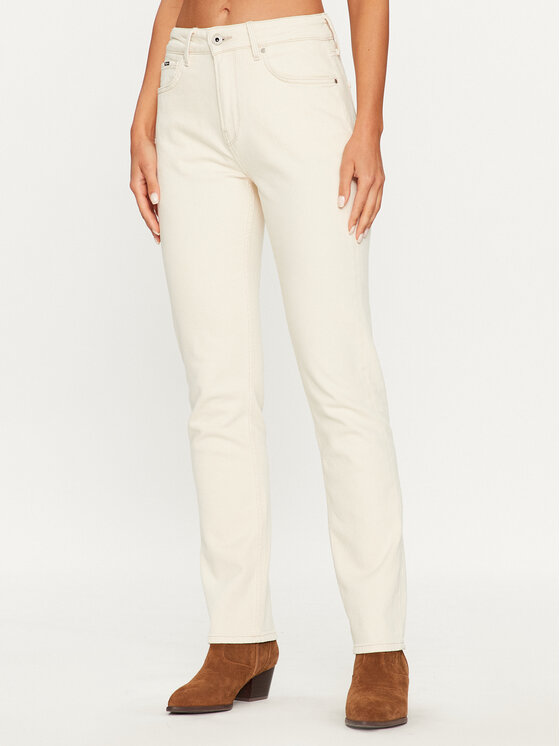 Pepe Jeans Pepe Jeans Джинси Mary PL204164 Écru Straight Fit