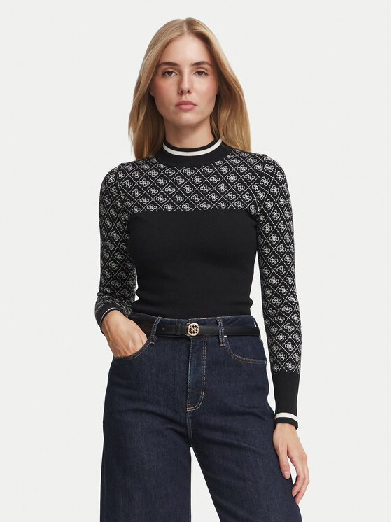 Guess Guess Пуловер W5BR24 Z3JD2 Черен Slim Fit
