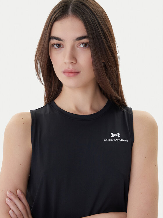 Under Armour Under Armour топ Rush Energy Crop Tank 1383654-001 Черен Loose Fit