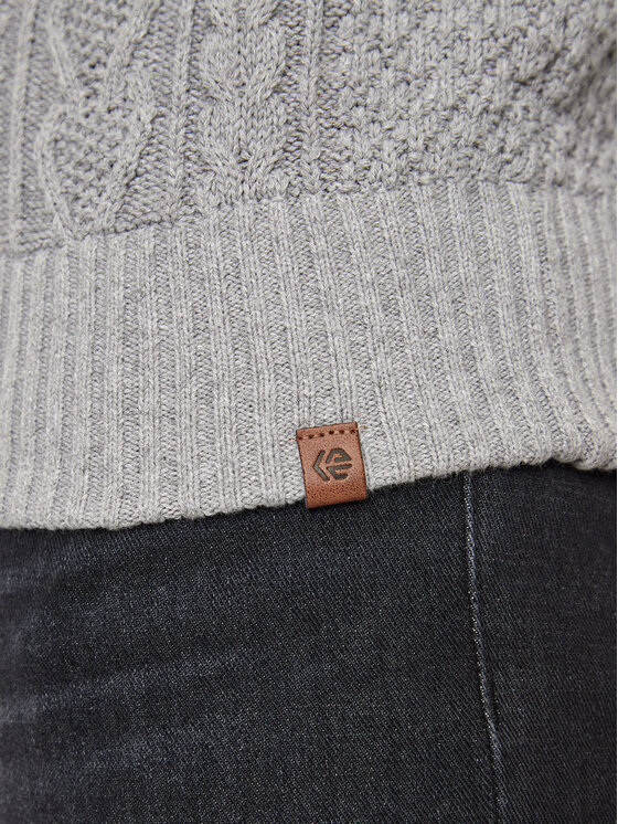 INDICODE INDICODE Sweter Belinski 35-380 Szary Regular Fit