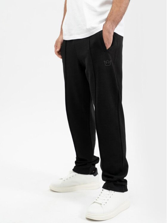Jigga Wear Jigga Wear Spodnie dresowe Spodnie Dresowe Męskie Czarne Jigga Wear Gum Simple Crown XXL Czarny Regular Fit