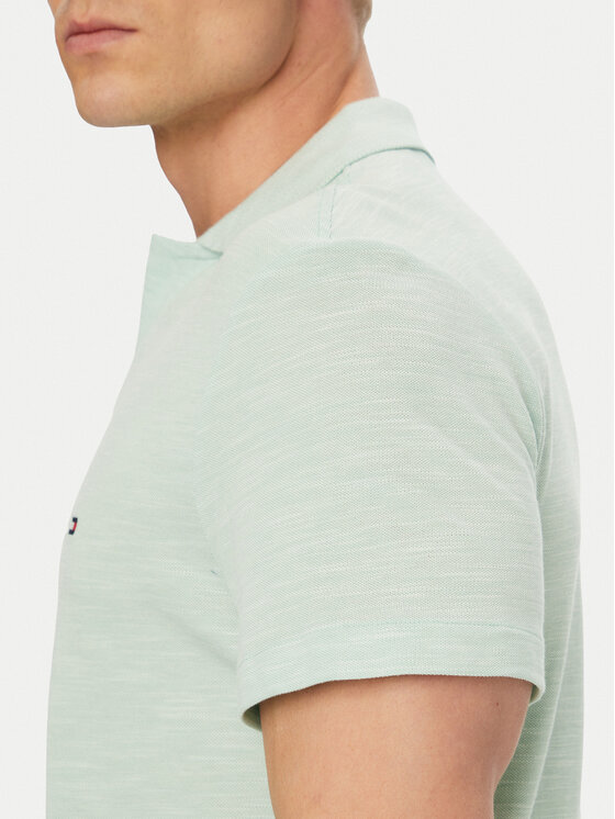 Tommy Hilfiger Tommy Hilfiger Polo Textured Oxford Pique MW0MW38482 Gaiši zaļa Regular Fit