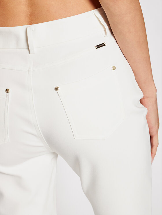 Marciano Guess Marciano Guess Medžiaginės kelnės 1GG113 9544Z Balta Slim Fit