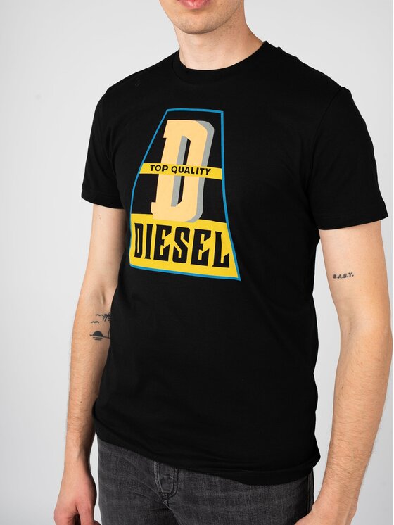 Diesel Diesel T-Shirt A10376-0GRAI Μαύρο Regular Fit