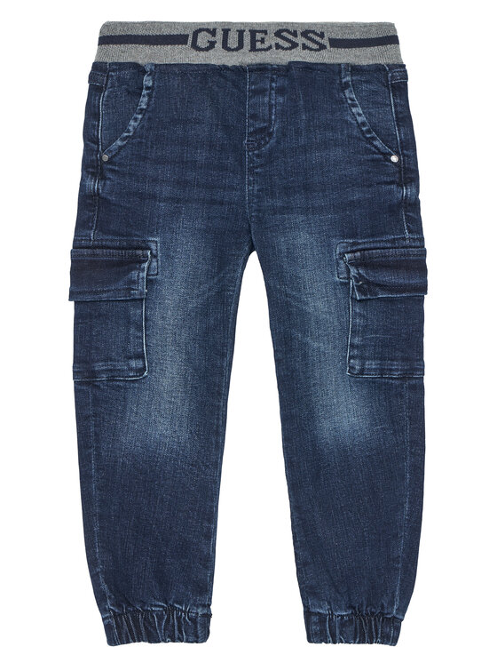 Guess Guess Jeans hlače N5YA07 D46T0 Mornarsko modra Regular Fit