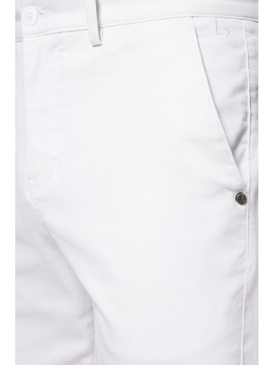 Lancerto Lancerto Spodnie materiałowe Monaco SP082123000007 Biały Slim Fit