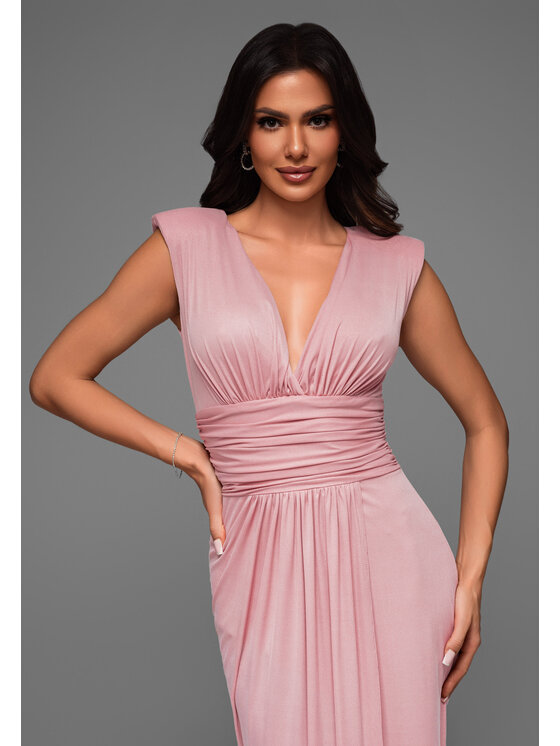 Ombre Ombre Sukienka wieczorowa LA-OM-DLR084 Różowy Regular Fit
