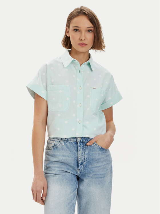 Lee Košeľa Utility 112350269 Modrá Relaxed Fit
