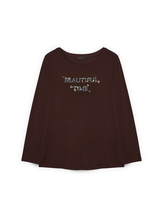 Fiorella Rubino Fiorella Rubino T-shirt G0DEL009289N022 Marrone Regular Fit