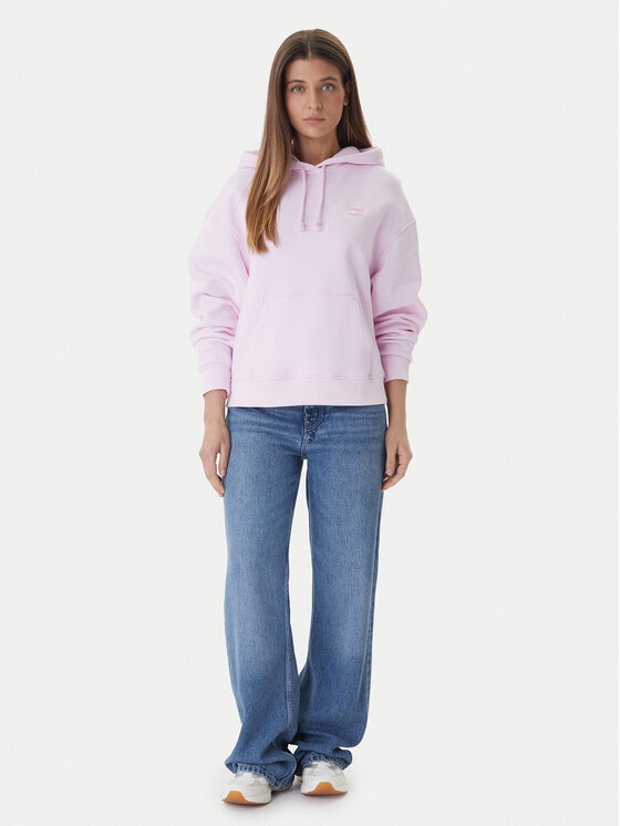 Tommy Jeans Tommy Jeans Bluză Badge DW0DW19414 Roz Boxy Fit