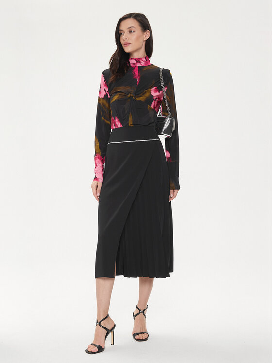 Rinascimento Rinascimento Midi krilo CFC0118252003 Črna Regular Fit