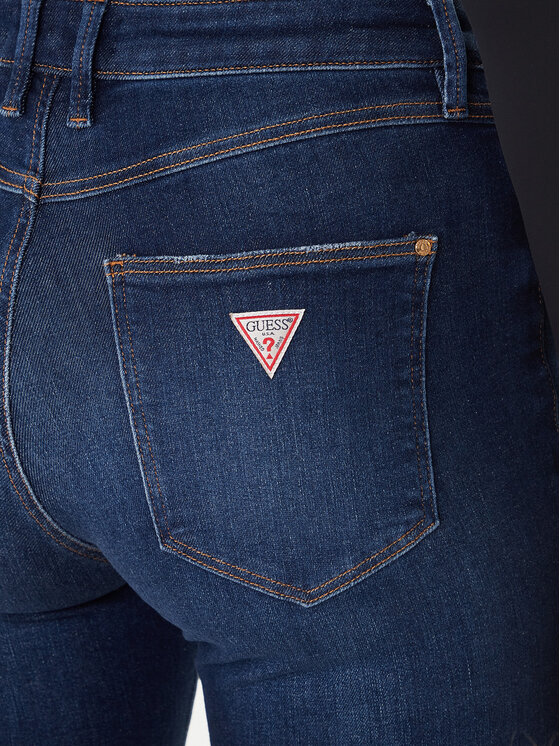 Guess Guess Jeansy W2YA46 D4Q03 Granatowy Skinny Fit