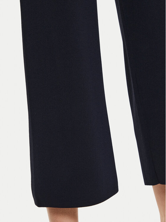 Max Mara Leisure Max Mara Leisure Bavlnené nohavice Grembo 24263360 Tmavomodrá Relaxed Fit