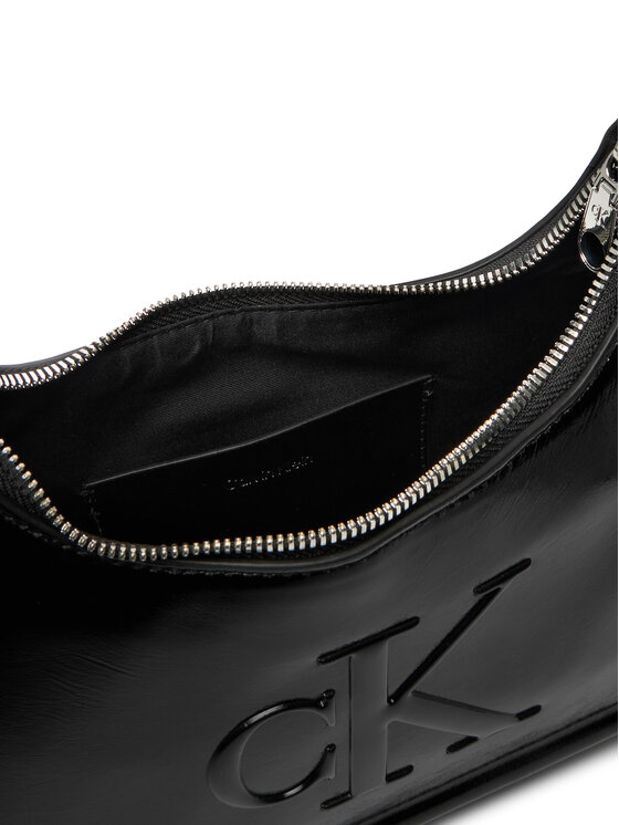 Calvin Klein Calvin Klein Geantă Bold Ck Metallic Shoulder Bag LV04F3332G Negru