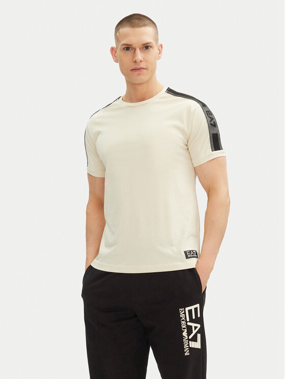 EA7 Emporio Armani EA7 Emporio Armani Tričko 7M000138 AF10375 U1079 Écru Regular Fit