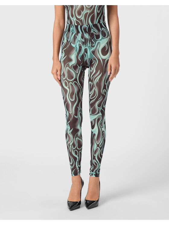 PHILIPP PLEIN PHILIPP PLEIN Legginsy 21681 Czarny Skin Tight Fit