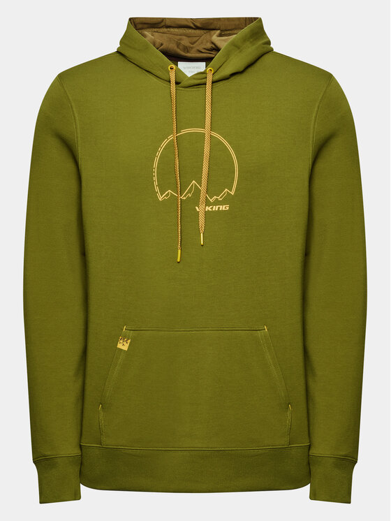 Viking Viking Pulóver Bamboo Panaka Hoodie Man 730/25/3888 Zöld Regular Fit