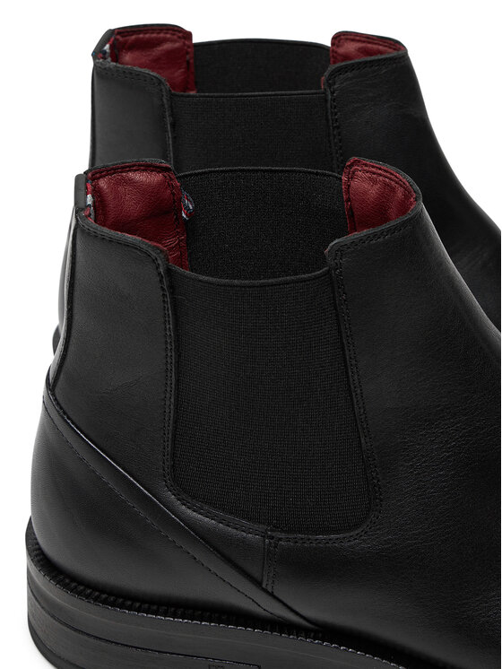 Tommy Hilfiger Tommy Hilfiger Боти тип челси Premium Hilfiger Tl Lth Chelsea FM0FM05185 Черен