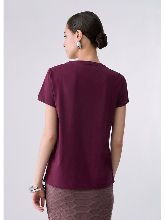 Liu Jo Liu Jo T-Shirt TF6242JS923L9307 Fioletowy Regular Fit