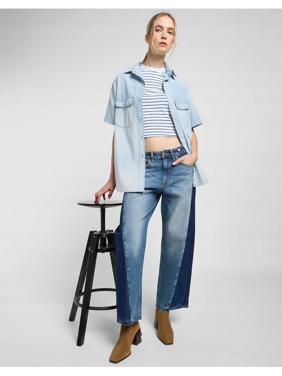 Lee Lee Jeansy Loose Rider Niebieski Loose Fit