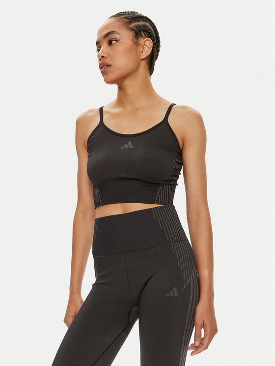 adidas adidas Marškinėliai Aeroknit IB0684 Juoda Slim Fit