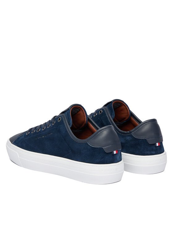 Tommy Hilfiger Tommy Hilfiger Sneakersy Premium Dress Leather Mix FM0FM05842 Granatowy