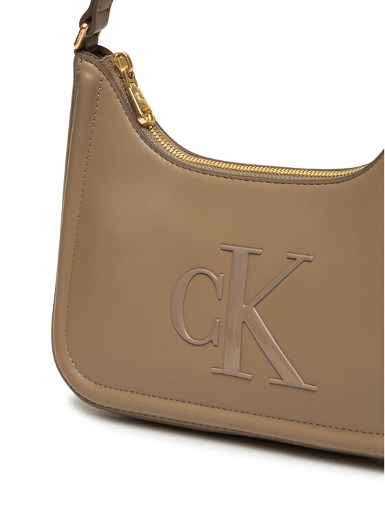 Calvin Klein Calvin Klein Torebka Bold Ck Small Shoulder Bag LV04F3230G Beżowy
