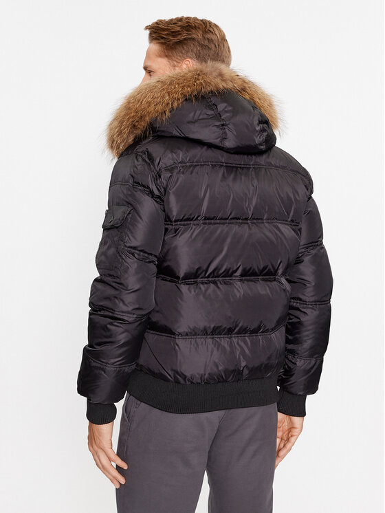 Bomboogie Bomboogie Пухено яке JM603PTNIW3 Черен Regular Fit