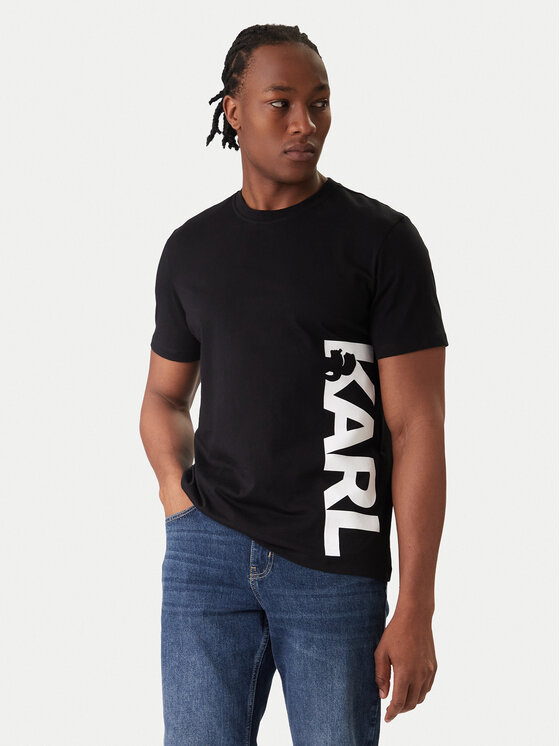 KARL LAGERFELD Tricou A2M46038 Negru Regular Fit