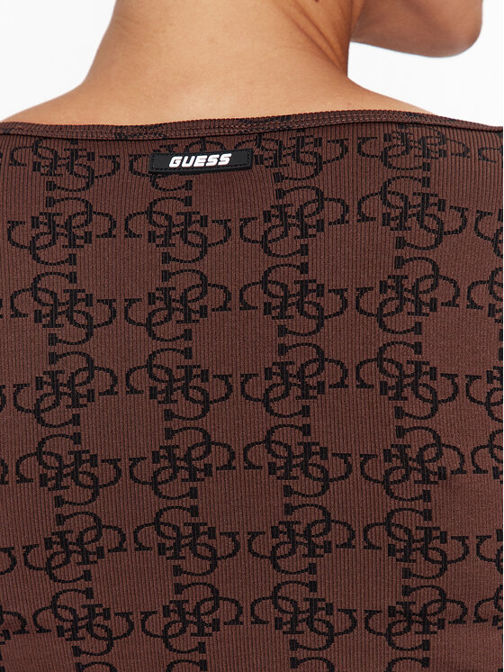 Guess Guess Palaidinė V3BP05 ZZ04N Ruda Slim Fit