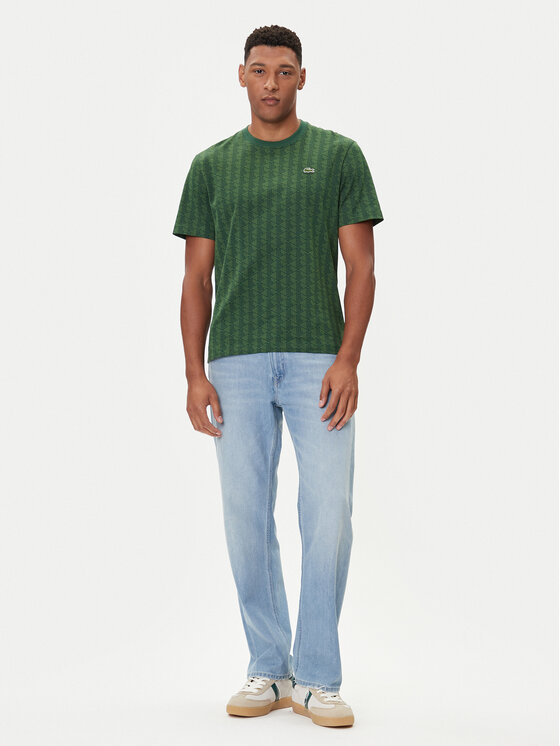 Lacoste Lacoste Majica TH5902 Zelena Classic Fit