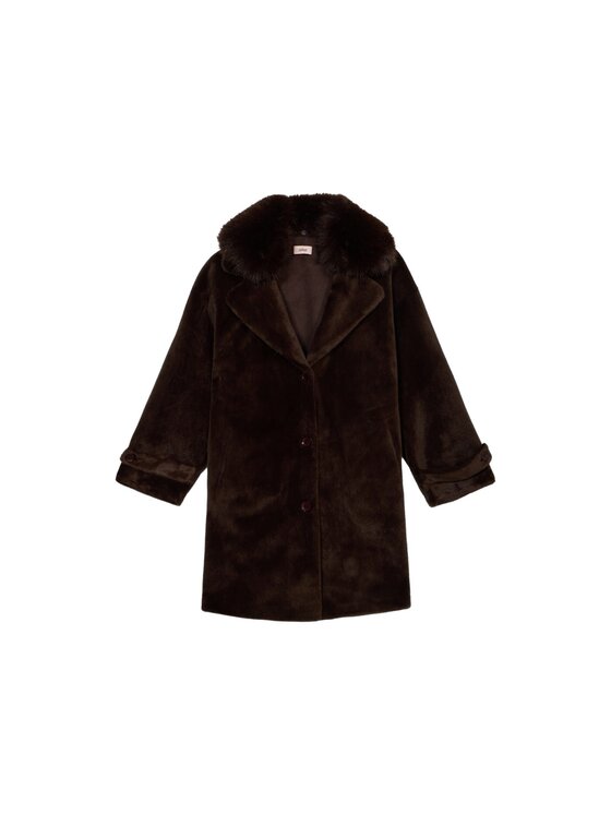 Oltre Oltre Cappotto 0083J000126N022 Marrone Baggy Fit