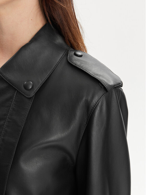 Marella Marella Giacca di pelle Sparta 2413441011 Nero Regular Fit