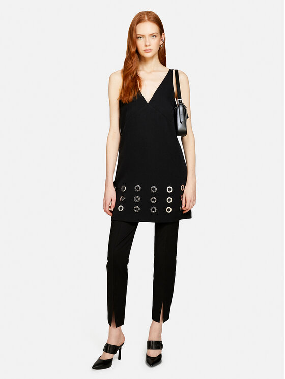 Sisley Sisley Vsakodnevna obleka 4FZXLV05H Črna Regular Fit