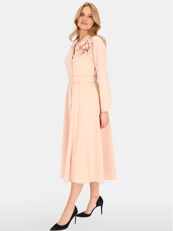 Perso Perso Sukienka letnia RBE254085F Różowy Regular Fit