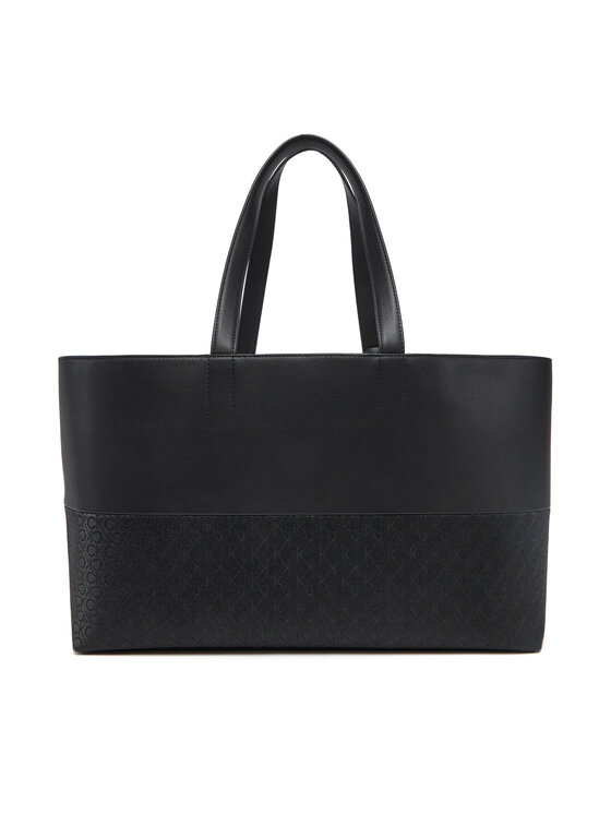 Calvin Klein Calvin Klein Torbica Ck Mixmedia Shopper_Mono K60K613166 Crna
