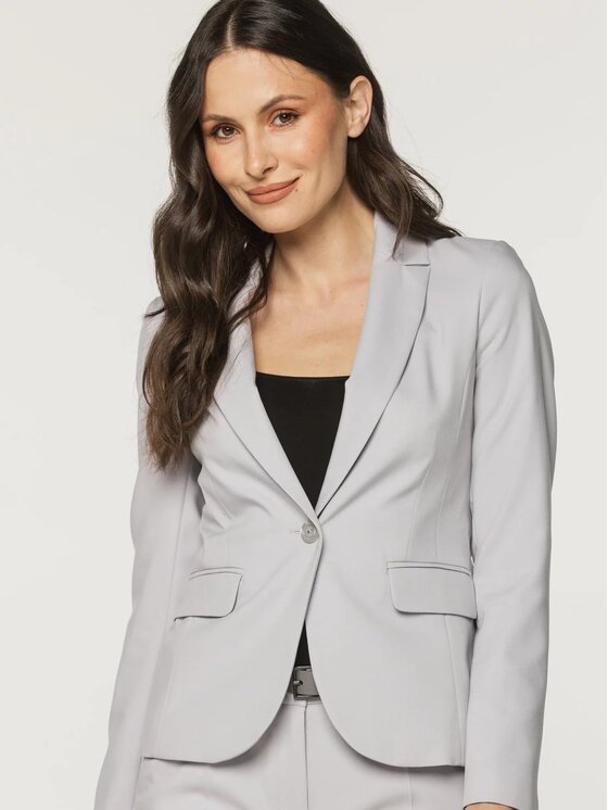 Willsoor Willsoor Marynarka 67980 Szary Slim Fit
