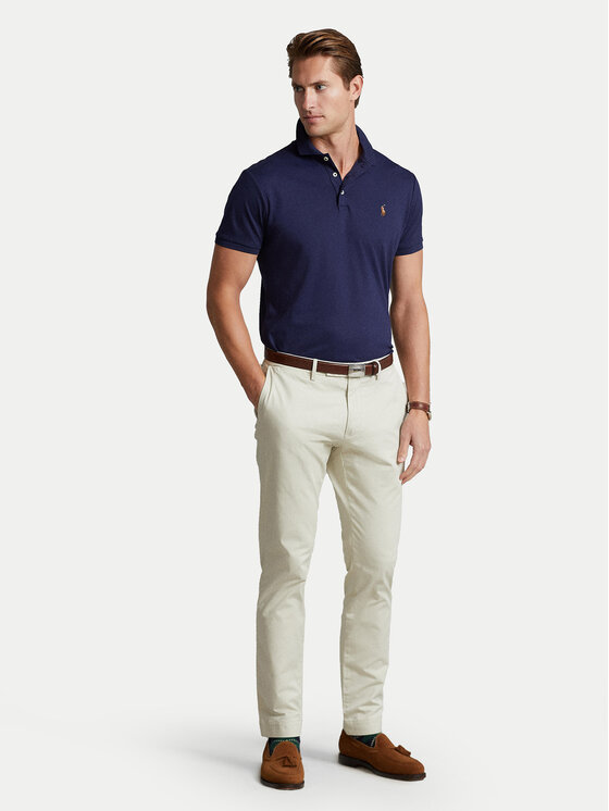 Polo Ralph Lauren Polo Ralph Lauren Pólóing 710713130006 Sötétkék Custom Slim Fit