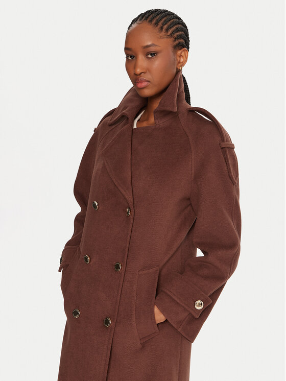 Rinascimento Rinascimento Демісезонний плащ CFC0125809003 Коричневий Regular Fit