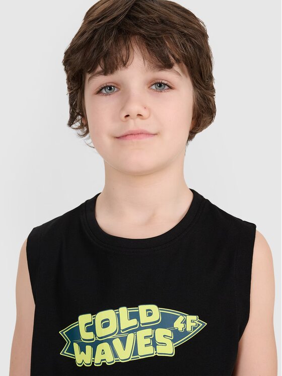 4F 4F Top 4FJWspring_summer_2025TSLEM164 Czarny Regular Fit