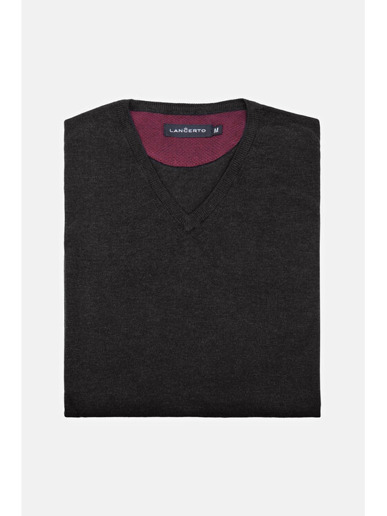 Lancerto Lancerto Sweter Robin Szary Regular Fit