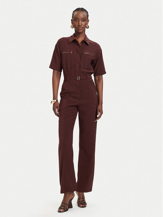 Patrizia Pepe Salopetă 2T0099/A573-B887 Maro închis Regular Fit