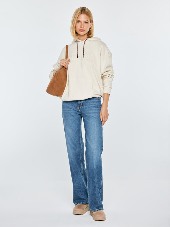 BIG STAR BIG STAR Bluza ROMANA Kremowy Basic Fit