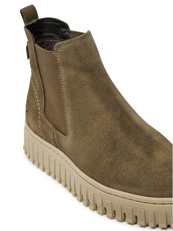 Tamaris Tamaris Kotníková obuv s elastickým prvkem 1-25405-43 Khaki