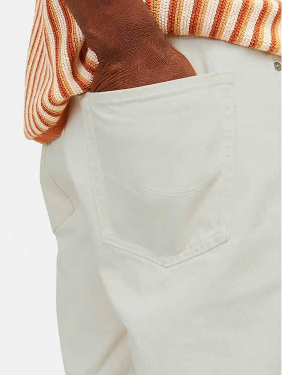 Jack&Jones Jack&Jones Džinsiniai šortai Tony 12249043 Écru Loose Fit