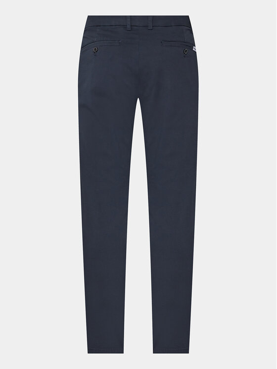 Lindbergh Lindbergh Chinosy 30-005044 Granatowy Slim Fit